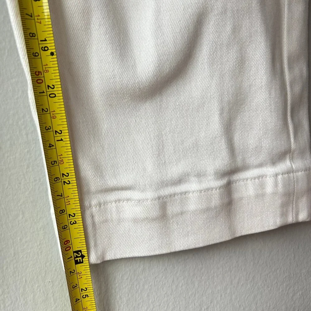 Everlane The Straight Leg Crop Pants Bone White Women's Size 6 - Picture 8 of 12